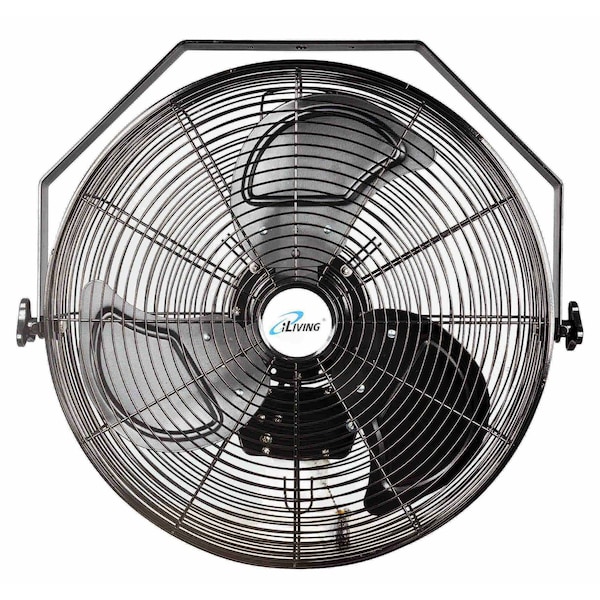 Iliving 20 Inch Industrial Wall Mount Fan, 4750 CFM High Velocity, Outdoor Rated, 3-Speed, UL Listed ILG8E20 - main