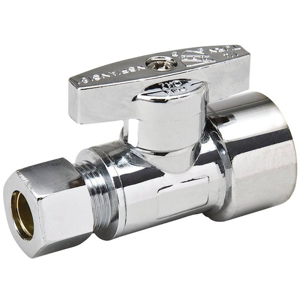 Southland Supply Line Stop Valve, 3/8 x 1/2 in Connection, Compression x FIP, 125 psi Pressure, Brass Body 191-232HC - main
