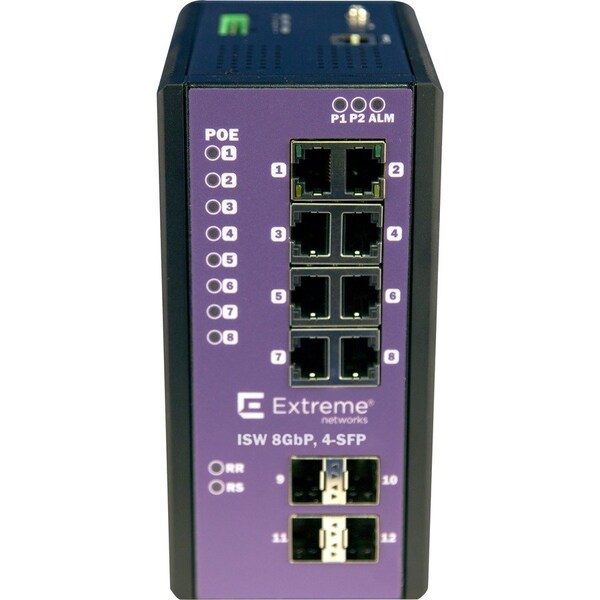 Extreme Networks 8-PORT POE+ GIGABIT W/ 4-PORT SFP OPERATING TEMPERATURE -40C - +75C 16804 - main