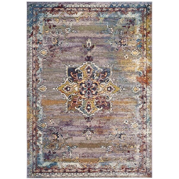 Safavieh Savannah Power Loomed Medium Rectangle RugGrey & Cream 4 x 6 ft. SVH610D-4 - main