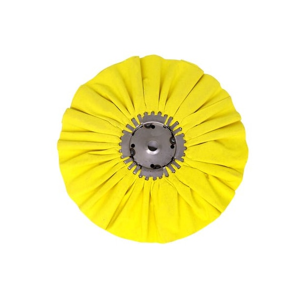 Renegade Products Usa 10 Inch, Yellow, 5/8" Center Plate Case Pack Airway Buffing Wheels, Bulk Deal, 5PK FAW1058YTX5PAK - main