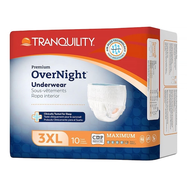 Tranquility Premium OverNight Disposable Absorbent Underwear, 3XL, 10PK 2119 - main
