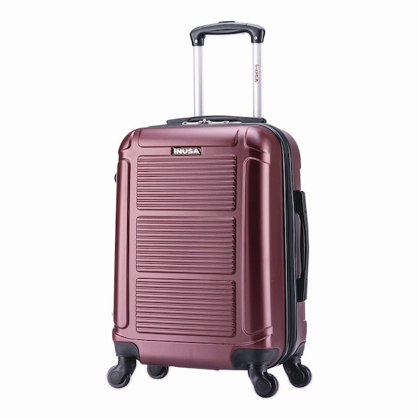 Inusa Luggage Pilot Hard Side Carry-On Suitcase, Four-Wheeled Spinner, 14.37 x 8.86 x 21.46, Wine IUPIL00S-WIN - main
