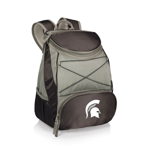 Picnic Time Family Of Brands NCAA Michigan State Spartans PTX Backpack CoolerBlack with Gray Accents 633-00-175-354-0 - main