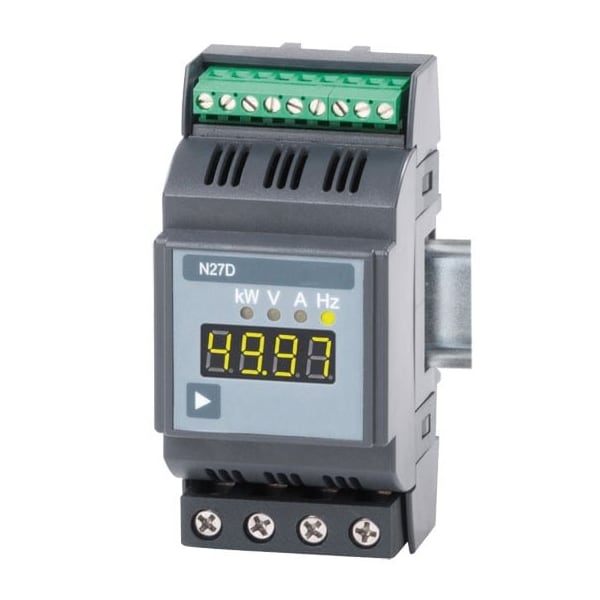 Pce Instruments Panel meter for AC voltage/current, measures up to 500V / 63 A with 4-digit LED display PCE-N27D - main