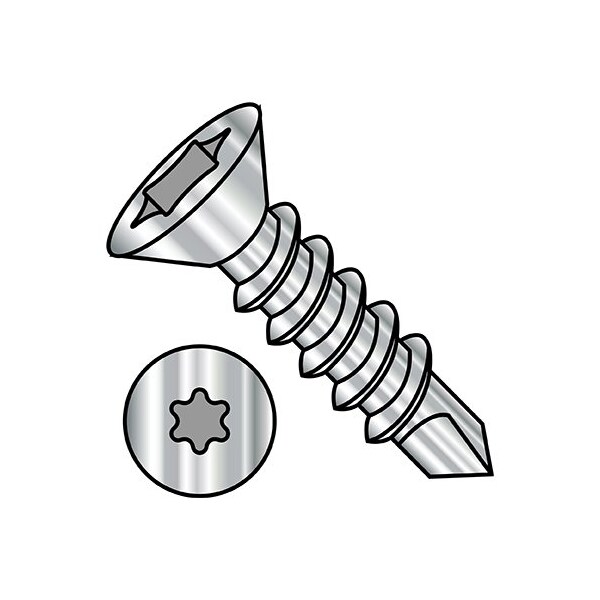 Zoro Select 8-18X5/8 6 Lobe Flat F/T Sds No 2 Pt Stainless Steel, 2000Pk 0810KTF410 - main