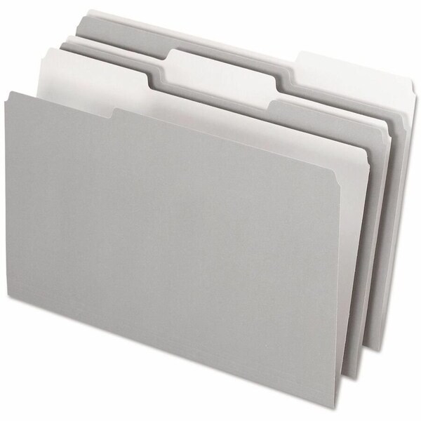Tops Business Forms Pendaflex, INTERIOR FILE FOLDERS, 1/3-CUT TABS, LEGAL SIZE, GRAY, 100PK 435013GRA - main