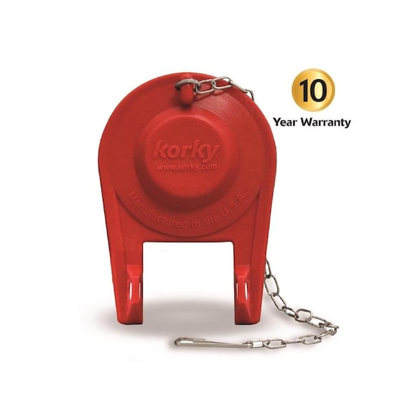 Korky Toilet Flapper, Specifications: 2 in Valve Open, Rubber, Red 2017CM - main