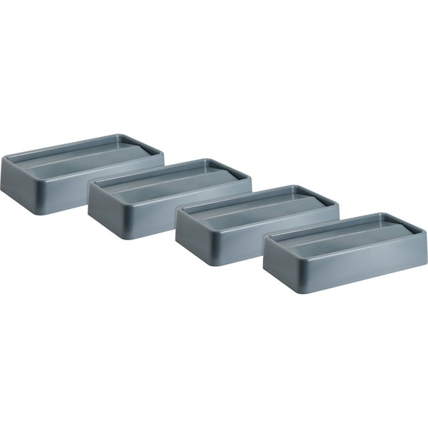 Genuine Joe Space-saving Container Swing Lid, Gray, 20.3" W/Dia, 4 PK GJO02343CT - main