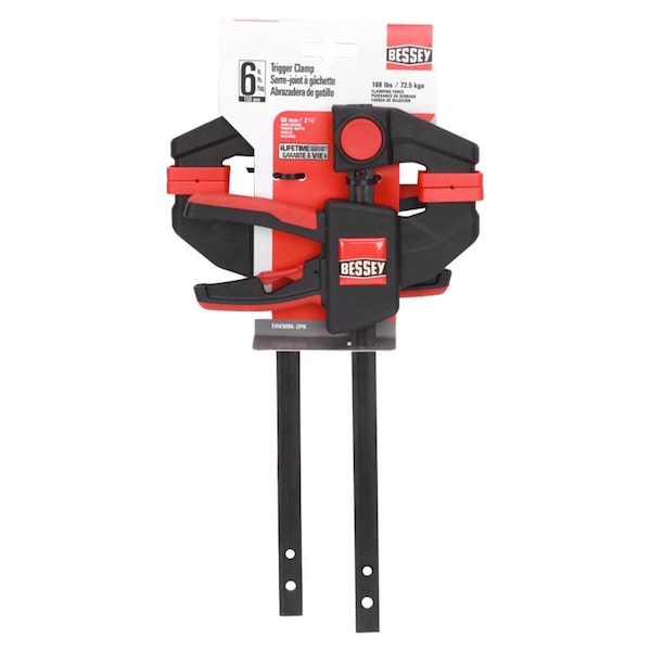 Bessey 6 in. X 2 3/8 in. D Trigger Clamp 100 lb 2 each EHKM06-2PK - main