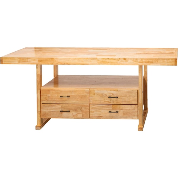 Grizzly 84" 4-Drawer Butcher Block Workbench T34089 - main
