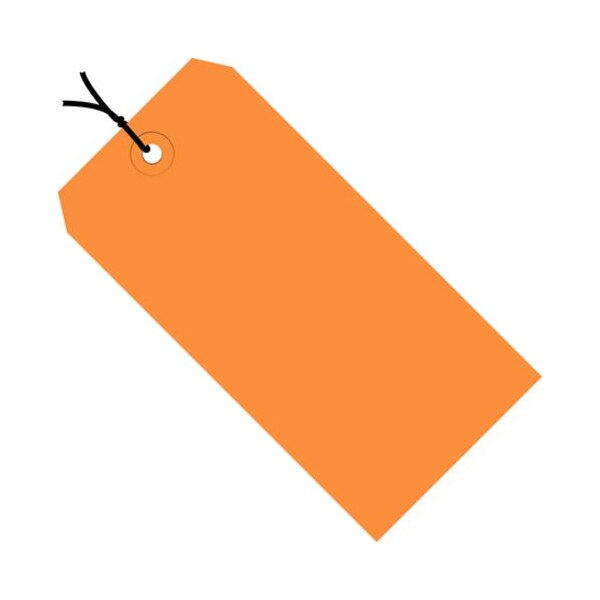Partners Brand Shipping Tags, Pre-Strung, 13 Pt., 5 3/4" x 2 7/8", Orange, PK1000 G11072H - main