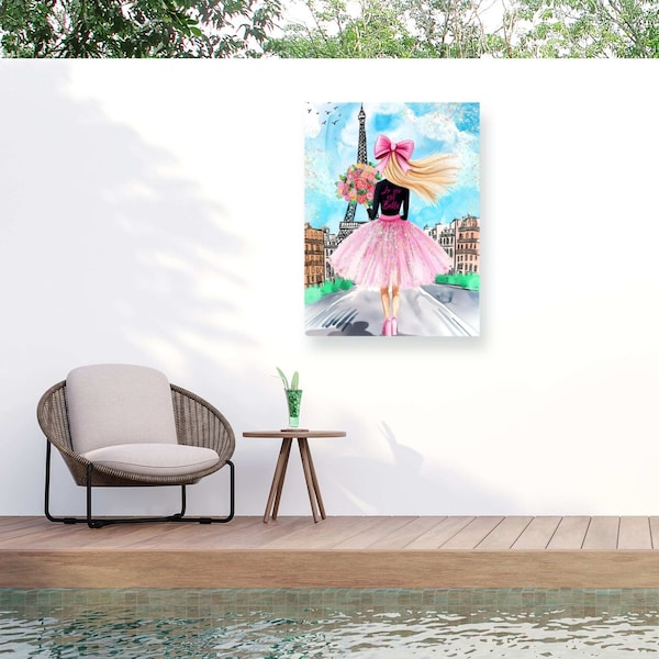 Trademark Fine Art Outdoor Canvas Art Jess Stempel Fashionista II Wall Art for Patios, or Gardens GRL01817-OC2432WR - main