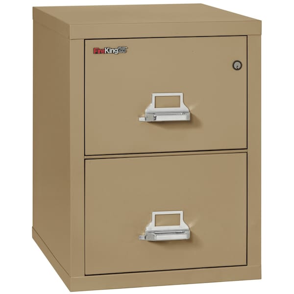 Fireking 2 Drawer, 1 Hr Fire & impact rated, 25" depth Letter Sand 2-1825-CSA - main