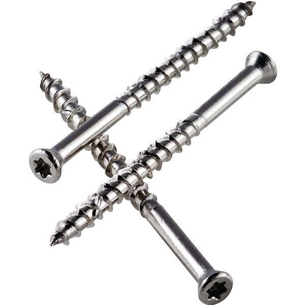 Simpson Strong-Tie Deck Screw, #10 Thread, 2-1/2 in L, Box Thread, Flat Head, 6-Lobe Drive, Stainless Steel T10250DWP - main