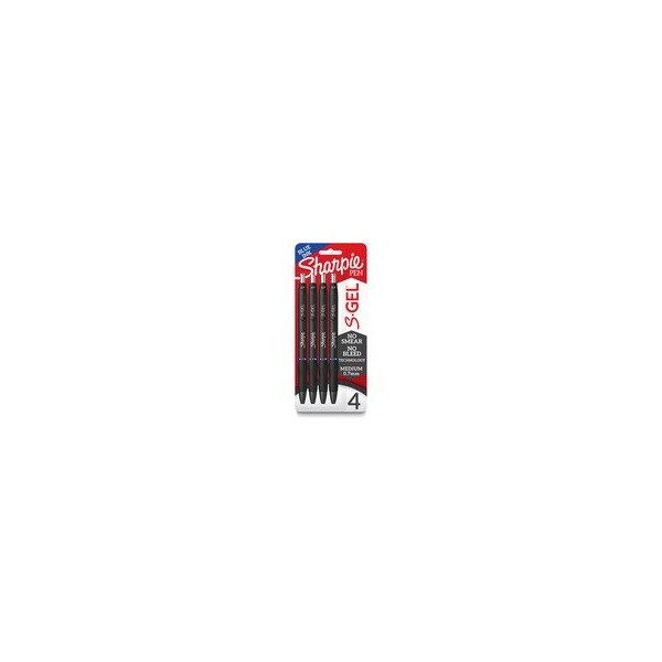 Sharpie S-Gel Pens, 0.7 mm Pen Point, Blue Ink, Gel-based, Black Barrel, 6PK 2096172 - main