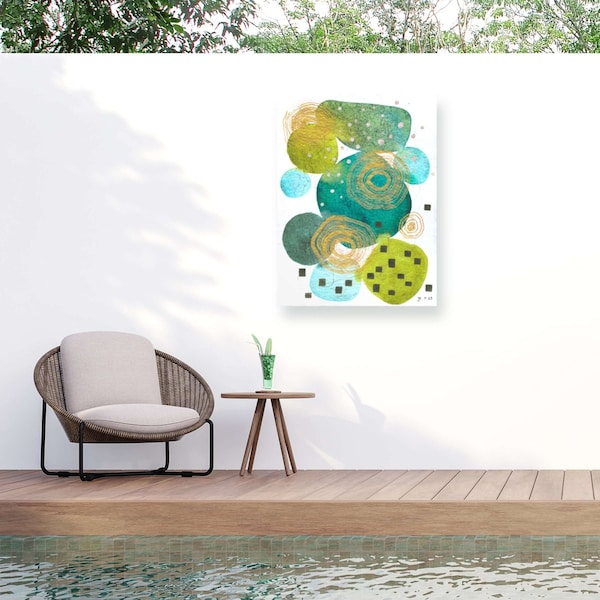 Trademark Fine Art Outdoor Canvas Art Jocelyn Benford On Vacation Wall Art for Patios, or Gardens GRL01874-OC2432WR - main