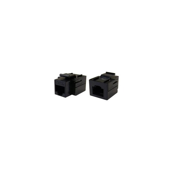 Cable Wholesale Cat5e Keystone Inline Coupler, Black, RJ45 Female 310-220BK - main