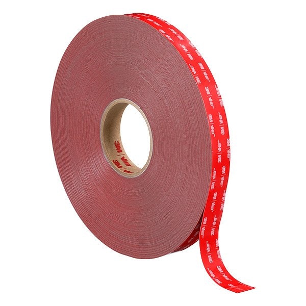 3M Double-Sided Foam Tape, 1 in W, 36 yd L, 25 mil, Acrylic Foam, Double-Sided, 9 PK RP+060GF - main