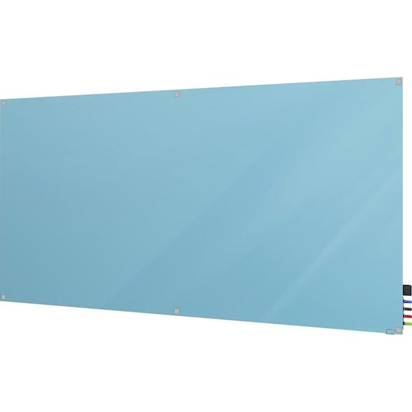 Ghent Dry Erase Board, Glass, 48 in, 72 in, No Frame Frame, Blue, Gloss HMYSM46BE - main