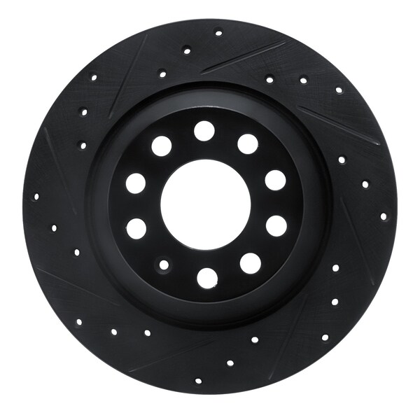 Dynamic Friction Co DFC Brake Rotor - Drilled and Slotted - Black 633-73042L - main