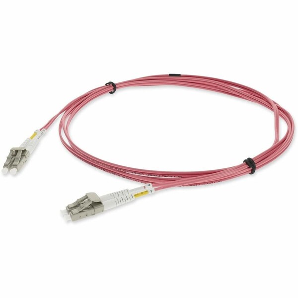 Add-On 0.5M LC M/M PINK OM4 DUPLEX OFNR RISER-RATED FIBER PATCH CABLE ADD-LC-LC-0-5M5OM4-PK - main