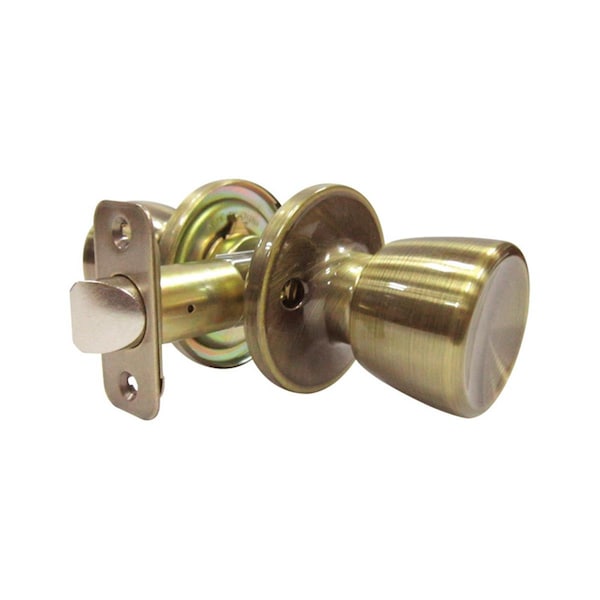 Book Publishing Co Tulip Antique Brass Metal Passage Door Knob - 3 Grade Right Handed GR1676392 - main