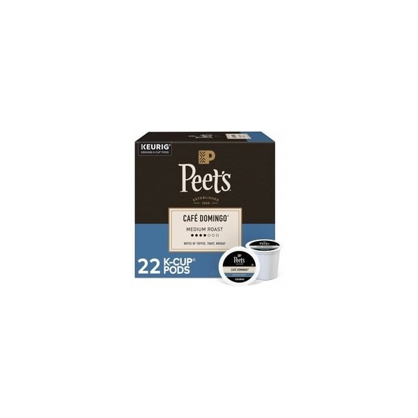 Peets Coffee Peet's Coffee K-Cup Cafe Domingo Coffee - Compatible with Keurig Brewer - Medium - K-Cup - Cafe, 4PK 5000363637 - main
