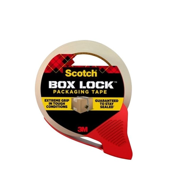 Scotch Box Lock Packaging Tape, 54.6 yd L, 1.88 in W, Polypropylene Backing, Clear 3950-RD-12WC - main