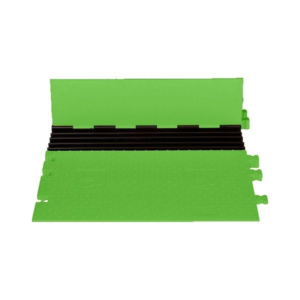 Checkers Hi-Viz Cable Protector, 1-7/8 in H, 36 in L, 51-1/4 in W, 5 Channel, Urethane, Black, Blue, Green WSA-125-KIT3FLG - main