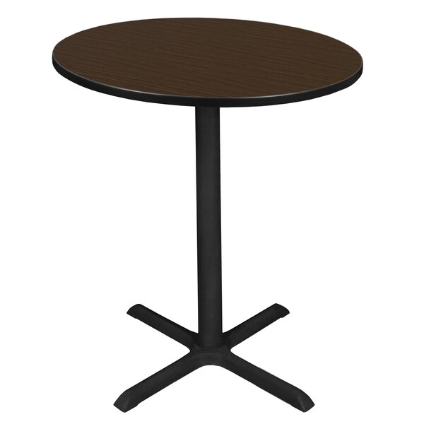 Regency Square Cain Medium X-Base Cafe Table, 36 in W, 36 in L, Neo Walnut TCB36RNDNW - main