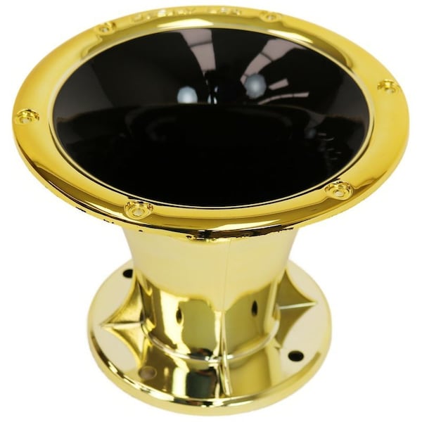 Deejay Led Blue-Gold Bolt-on Horn Flare with 2-in Throat for 2-in Compatible High Frequency Drivers TBH2INHORNBKGOLD - main