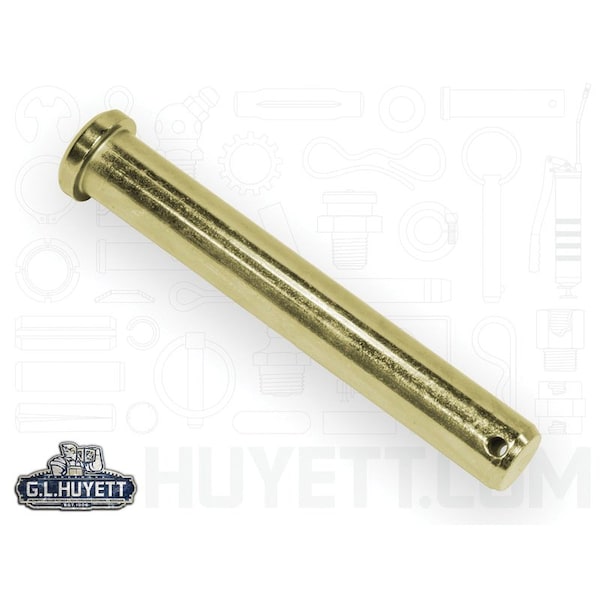 Huyett Clevis Pin, Zinc Yellow, 0.750 in Dia x 4.766 in Overall L x 5.000 in Shank L x 0.156 in Hole Dia CLPY-0750-5000 - main