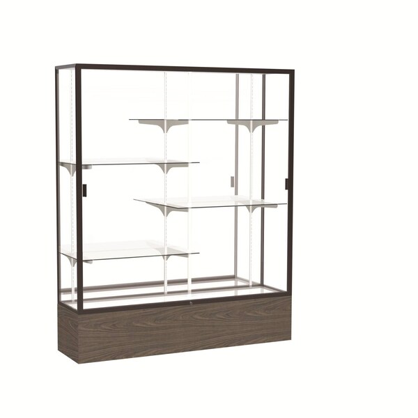 Ghent Floor Display Case 60x72x16, Mirror, Dark Bronze 2075MB-BZ-WV - main