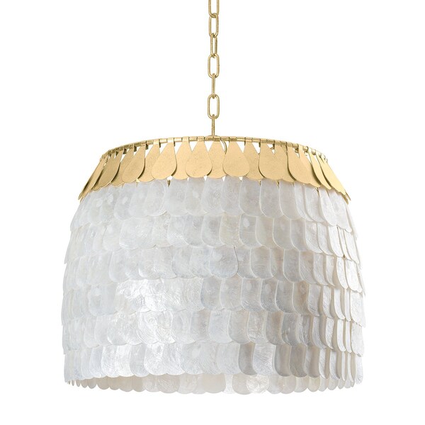 Corbett Lighting Coralie 4 Light Chandelier 21 In. Vintage Gold Leaf 434-18-VGL - main