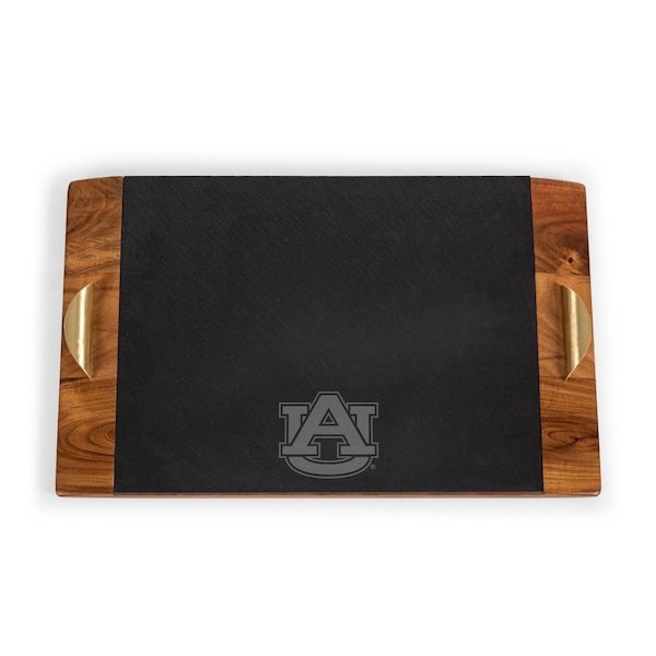Picnic Time Family Of Brands NCAA Auburn Tigers Covina Acacia and Slate Serving Tray 957-07-512-043-0 - main
