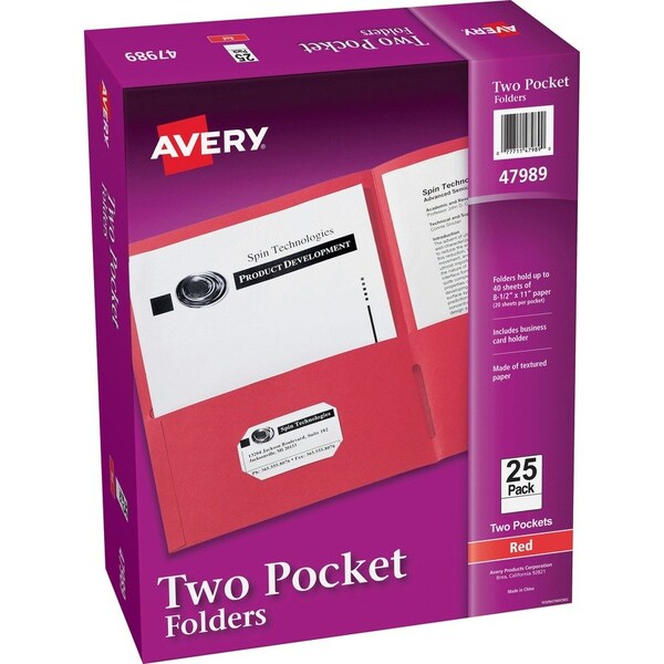Avery Dennison PORTFOLIO, 2 PCKT 25, RD 47989 - main