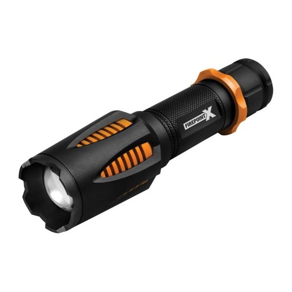 Perform Tool Flashlight FirePoint X LED; Clear Lens; 265 Meter DuoFocus Beam; Black/ Orange Casing; Aluminum W2653 - main