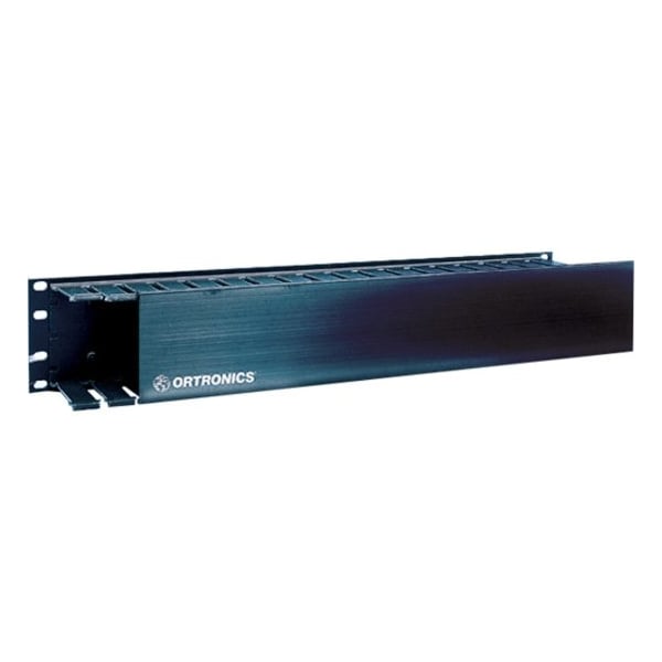 Ortronics CABLE MGMT H FINGER DUCT, 3"HX3"D DUCT W/3.5"H PLATE 2U, BLACK 808044549 - main