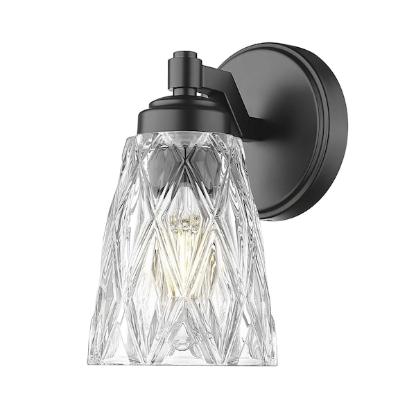 Z-Lite Andree Matte Black 1 Light Wall Sconce 1960-1S-MB - main