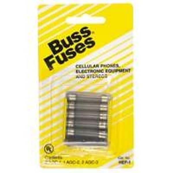 Eaton Bussmann Glass Fuse Kit, AGC Series, 5 Fuses Included, 1 to 3A, 250V AC, 32V AC HEF-1 - main