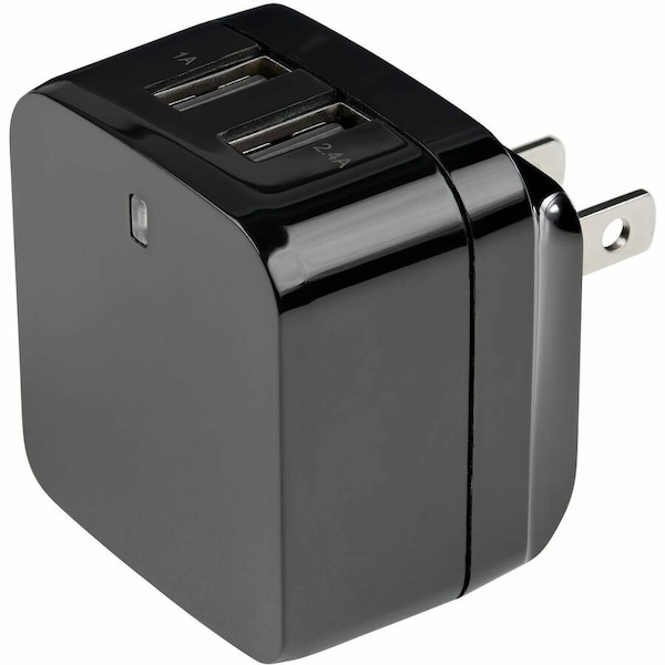 Startech.Com 2 Port USB Wall Charger 2.4A / 1A port USB2PACUBK - main