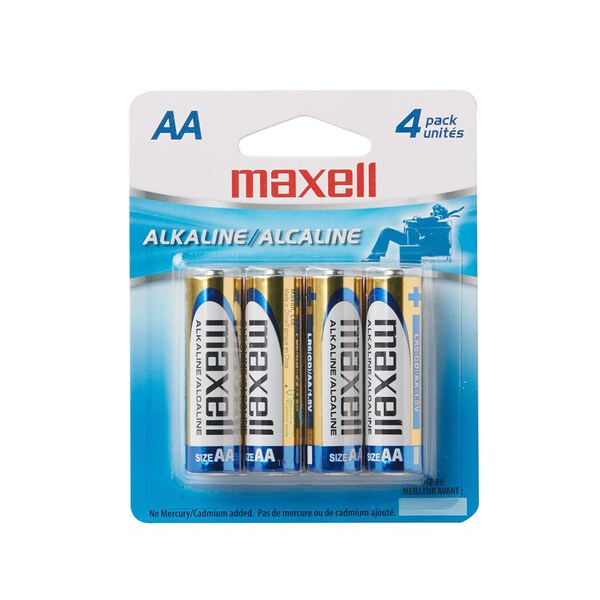 Maxell LR6 4BP AA ALKALINE 4PK HANGING CARD, 4PK 723465 - main