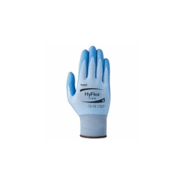 Hyflex 11-518 Polyurethane Palm Coated Gloves, Size 9, Blue/Gray, 12PK 012-11-518-9 - main