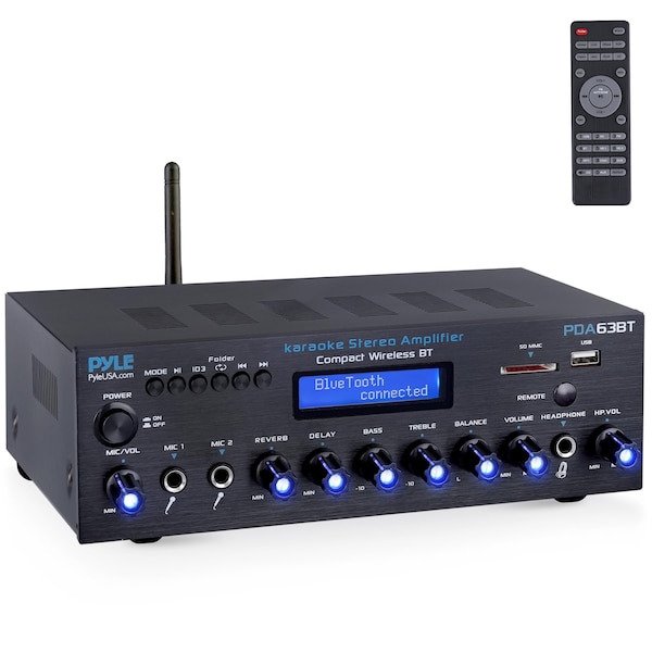 Pyle Wireless BT Stereo Amplifier PDA63BT - main