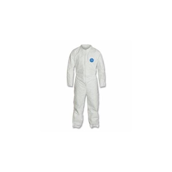 Tyvek 400 Coveralls, Serged Seams, Collar, Elas Waist, Open Wrists/Ankles, Front Zip, Storm Flap, WH, 6PK 251-TY120SWH4X0006G1 - main