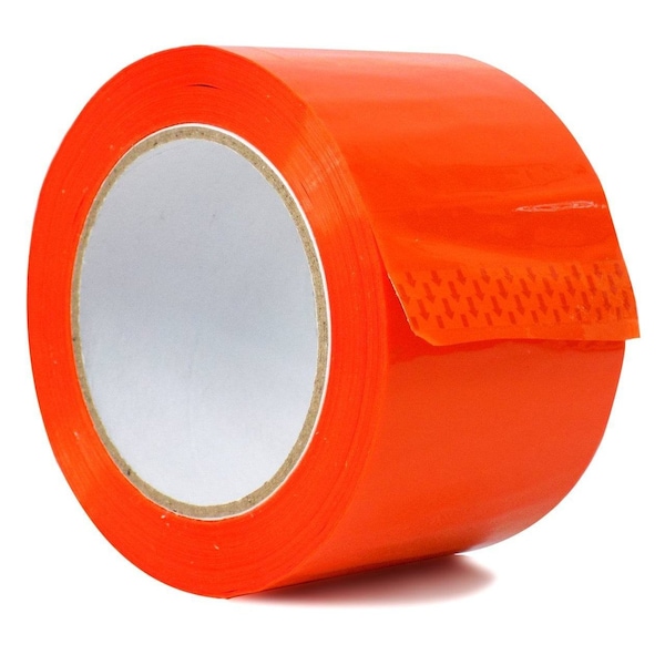 Wod Tape CSTC20WBA Carton Sealing Packaging Tape 2 Mil Acrylic Adhesive Orange: 3 in. x 110 yds, 24PK WOD CSTC20WBA-03000-24-110-ORA - main