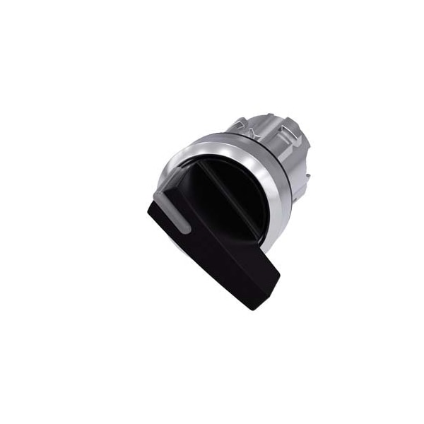 Siemens Illuminable selector switch, 22 mm, round, metal shiny, black 3SU1052-2CC10-0AA0 - main
