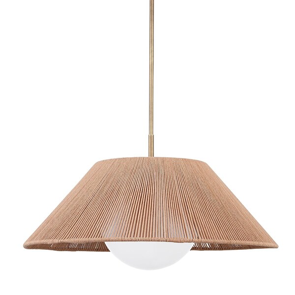 Troy Lighting Lisbon 1 Light Pendant 29 In. Patina Brass F3329-PBR - main