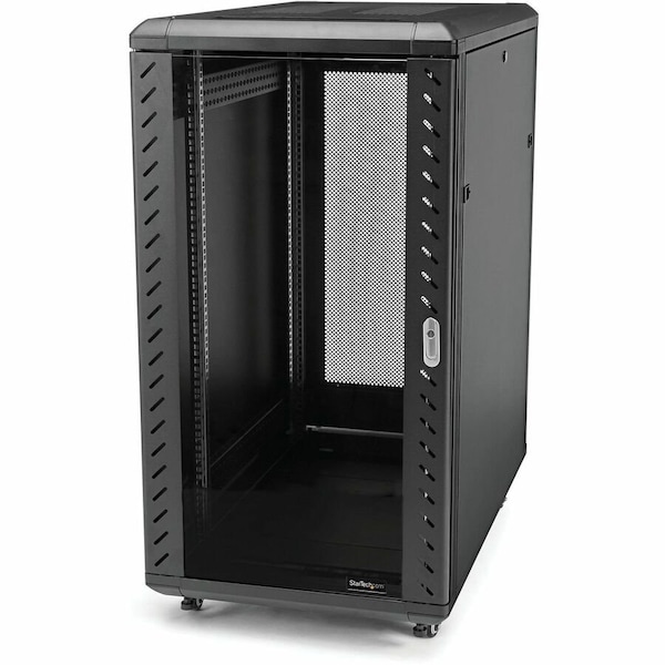 Startech.Com 32U 19INCH SERVER RACK CABINET, ADJUSTABLE DEPTH 6-32 INCH, FLAT PACK, LOCKABLE 4-POST RK3236BKF - main